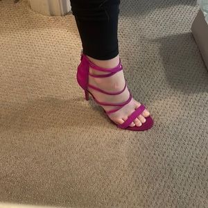 BP magenta suede strappy heels